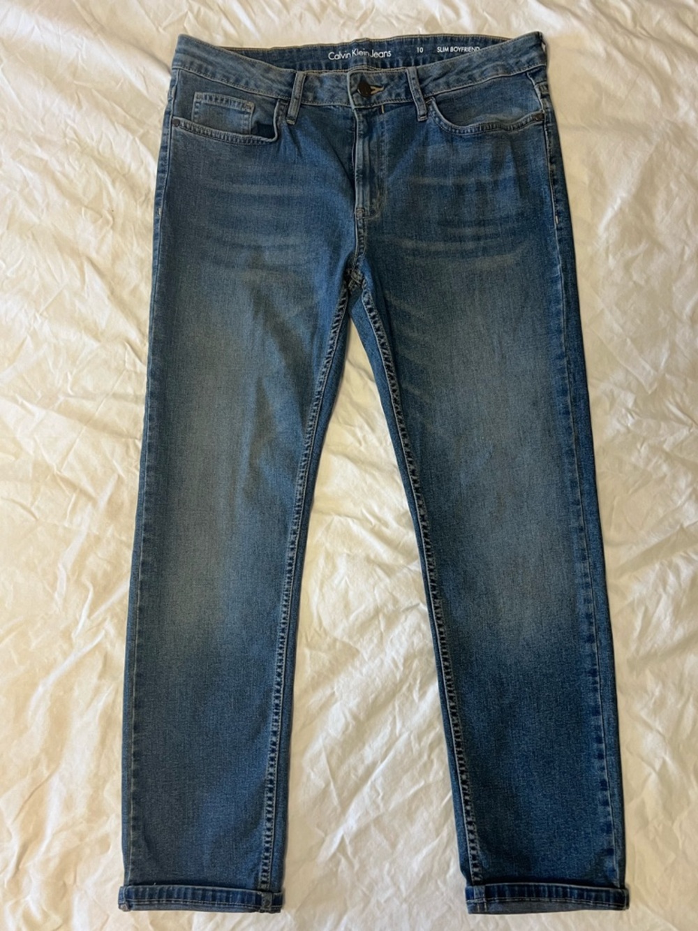 Calvin Klein Jeans Women's Slim Boyfriend Blue Denim Jeans